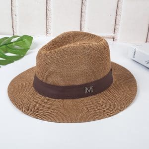 Elegant Wide Brim Straw Top Hat