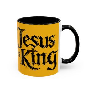Jesus is King mug - Gothic style font