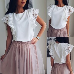 European ladies' lace shirts