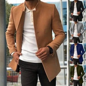 Slim fit coat for men