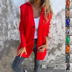 Casual Hooded Warm Single-Breasted Cardigan
