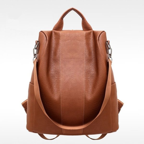 Graceful Journey Women's PU Leather Backpack | Christian-Inspired Large Capacity Bag