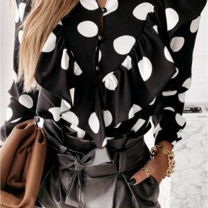 Women Blouses Long Sleeve Shirt Casual Tops