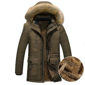 Down Parka Men Winter Jacket Hooded Down Coat
