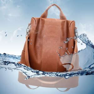 Graceful Journey Women's PU Leather Backpack | Christian-Inspired Large Capacity Bag