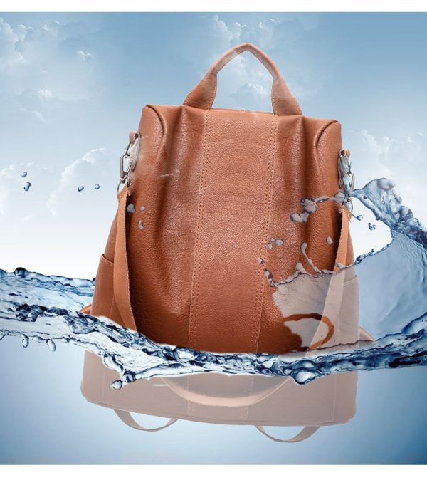 Graceful Journey Women's PU Leather Backpack | Christian-Inspired Large Capacity Bag