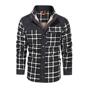 Men Warm Jacket Fleece Thick Army Coat Slim Fit Autumn Winter Jacket
