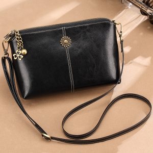 Faithful Steps Leather Messenger Bag