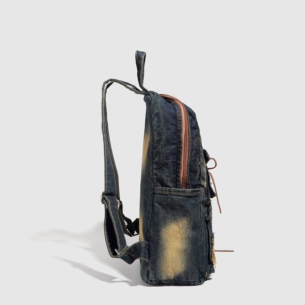 Denim backpack for daily use