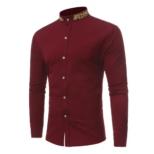 Embroidered men's cardigan