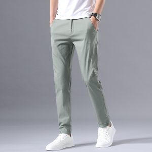 Premium Men's Trousers - Breathable Cotton Straight Fit