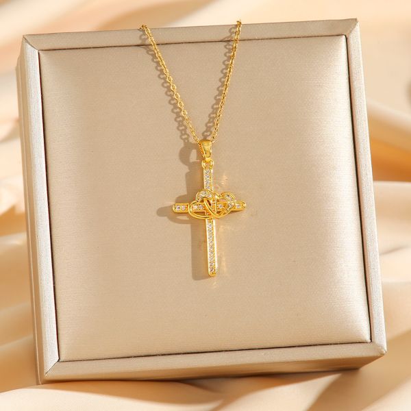 Elegant Titanium Steel Cross Necklace