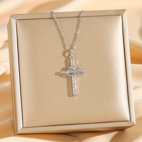 Elegant Titanium Steel Cross Necklace