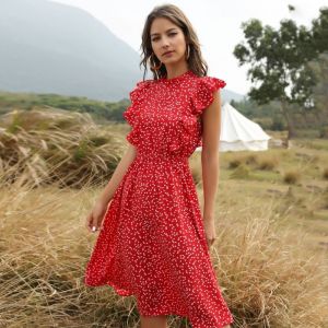 Street Style Polka Dot A-Line Long Skirt